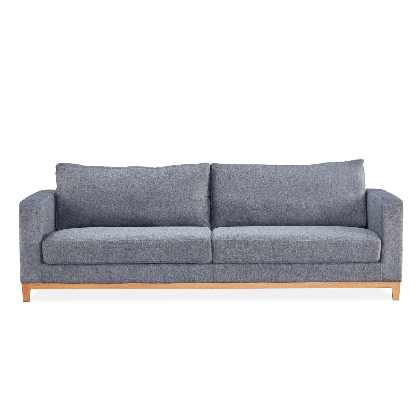 Emily 3 Seater Sofa Fabric Uplholstered Lounge Couch Grey - Cosy Abode