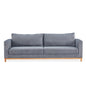 Emily 3 Seater Sofa Fabric Uplholstered Lounge Couch Grey - Cosy Abode