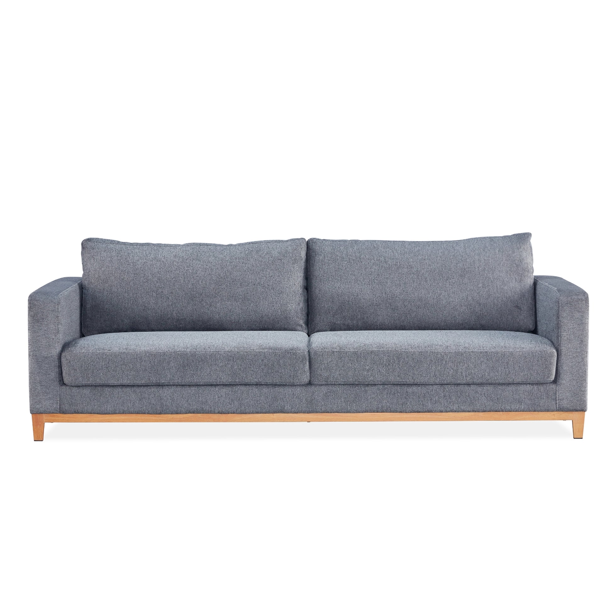 Emily 4 Seater Sofa Fabric Uplholstered Lounge Couch Grey - Cosy Abode