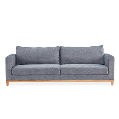 Emily 4 Seater Sofa Fabric Uplholstered Lounge Couch Grey - Cosy Abode