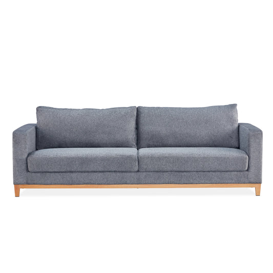 Emily 4 Seater Sofa Fabric Uplholstered Lounge Couch Grey - Cosy Abode