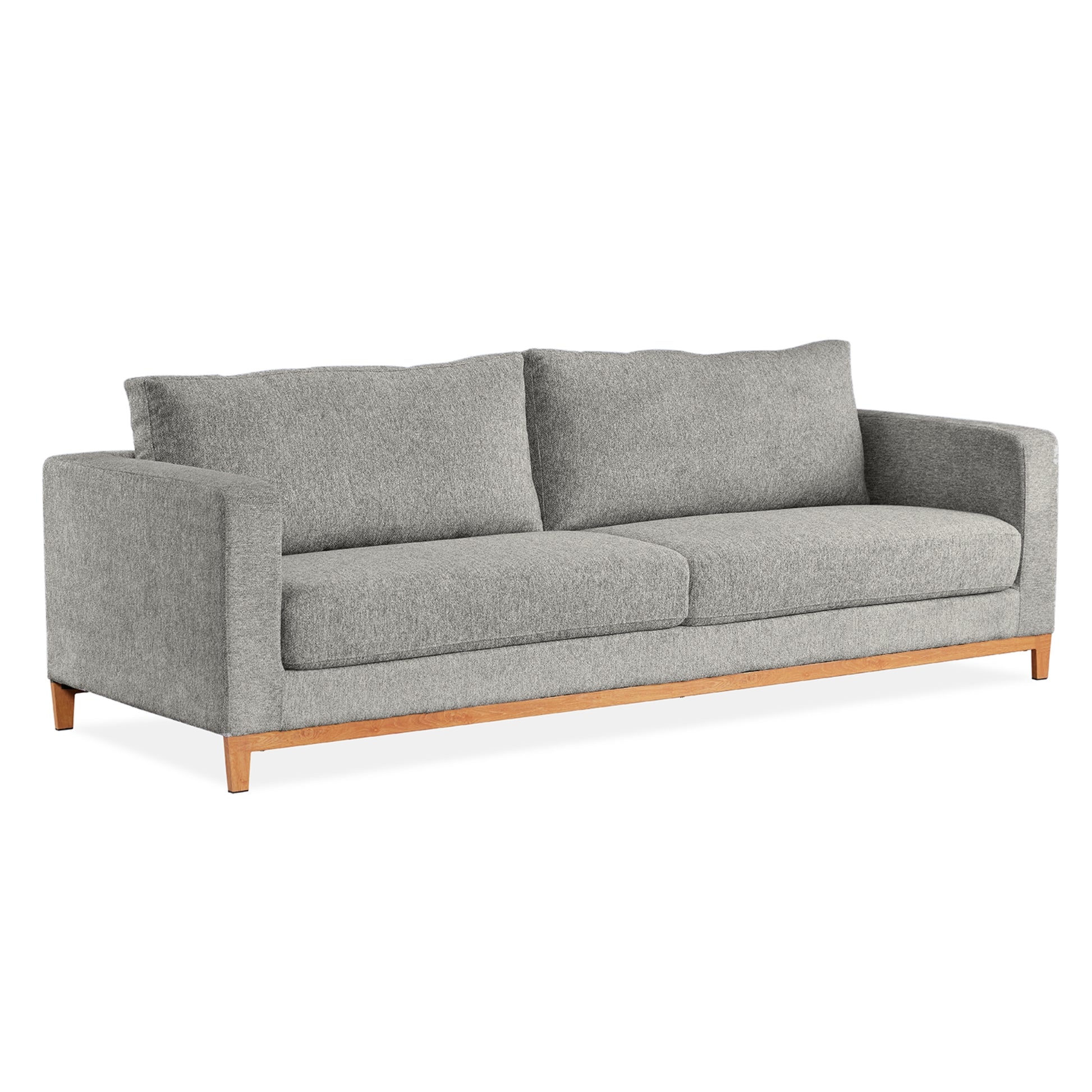 Emily 3 Seater Sofa Fabric Uplholstered Lounge Couch Light Grey - Cosy Abode
