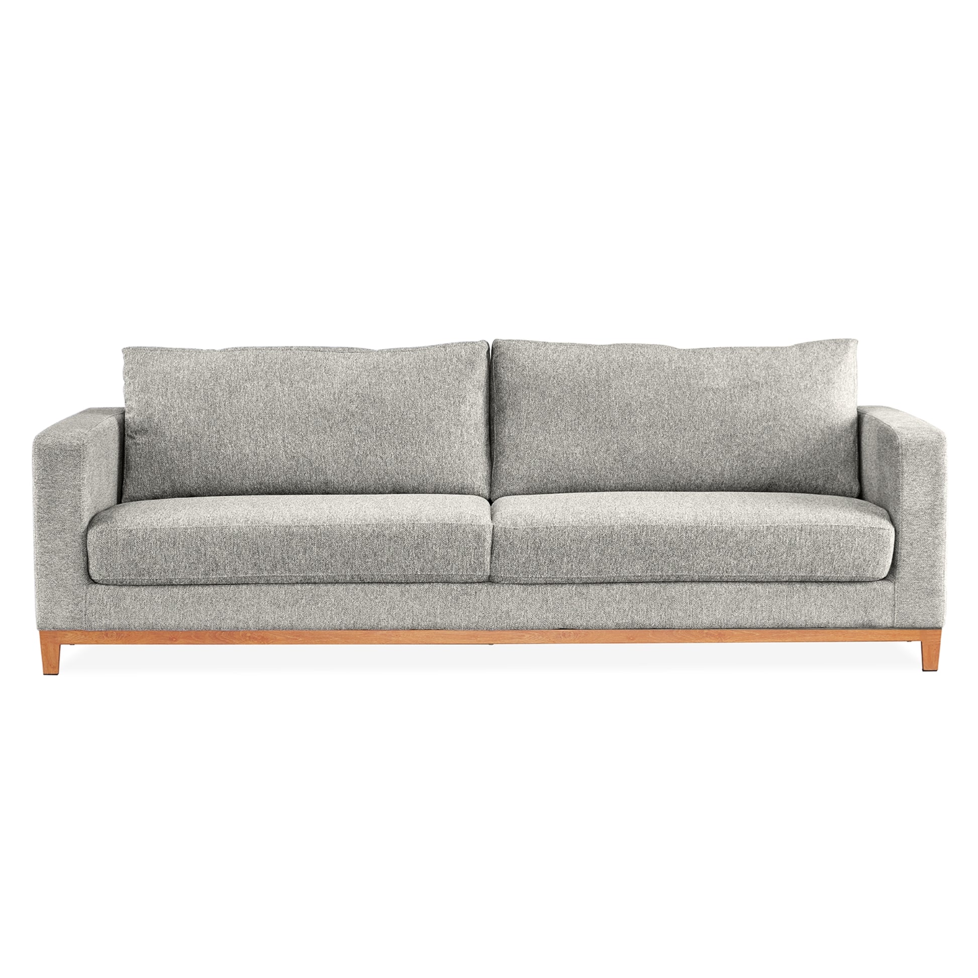 Emily 4 Seater Sofa Fabric Uplholstered Lounge Couch Light Grey - Cosy Abode