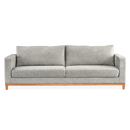 Emily 4 Seater Sofa Fabric Uplholstered Lounge Couch Light Grey - Cosy Abode