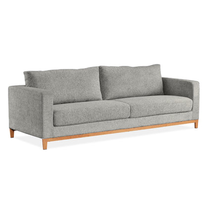 Emily 4 Seater Sofa Fabric Uplholstered Lounge Couch Light Grey - Cosy Abode