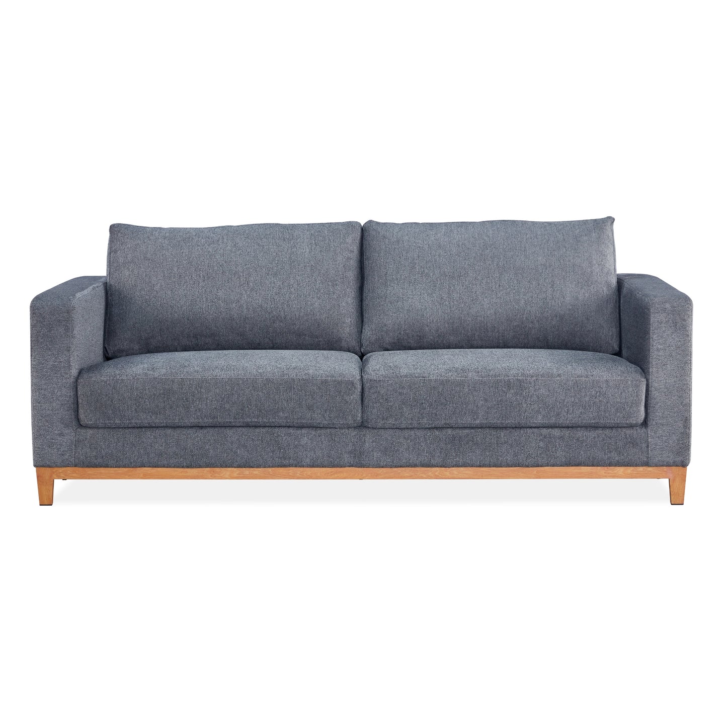 Emily 2 Seater Sofa Fabric Uplholstered Lounge Couch Grey - Cosy Abode