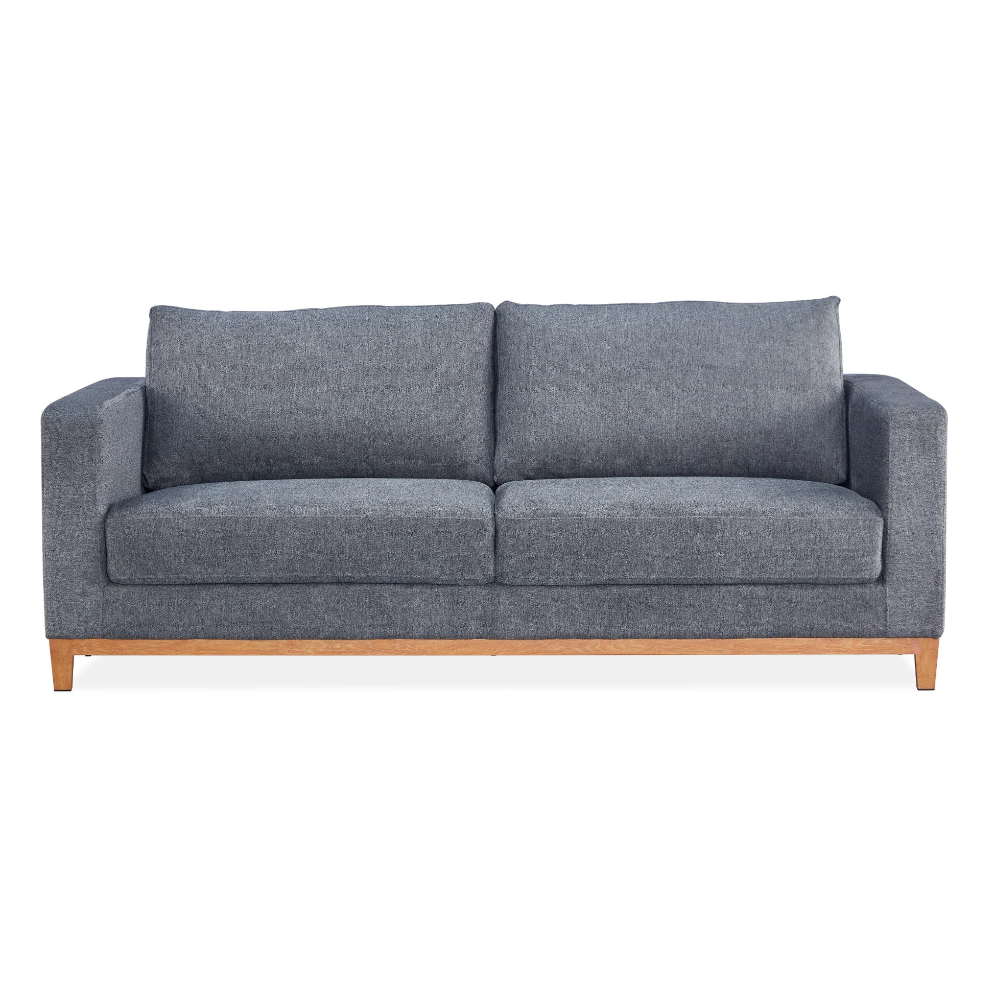 Emily 2 Seater Sofa Fabric Uplholstered Lounge Couch Grey - Cosy Abode