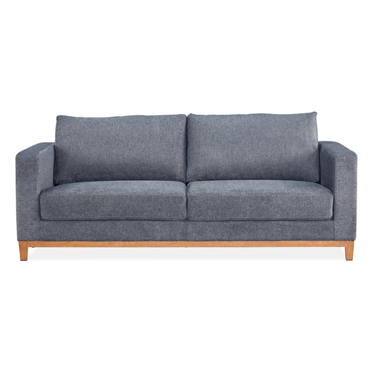 Emily 2 Seater Sofa Fabric Uplholstered Lounge Couch Grey - Cosy Abode