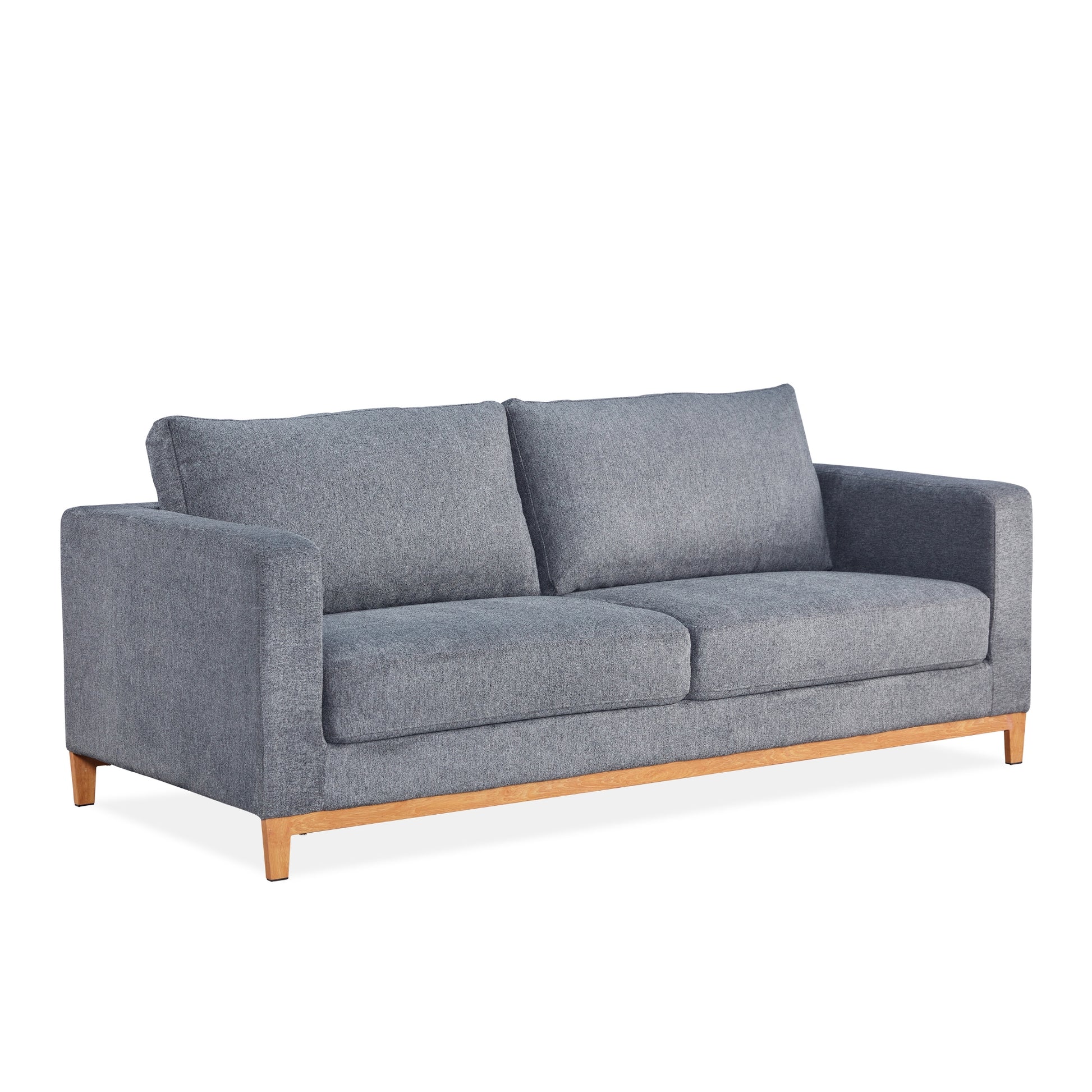 Emily 2 Seater Sofa Fabric Uplholstered Lounge Couch Grey - Cosy Abode