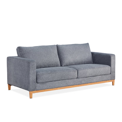 Emily 2 Seater Sofa Fabric Uplholstered Lounge Couch Grey - Cosy Abode