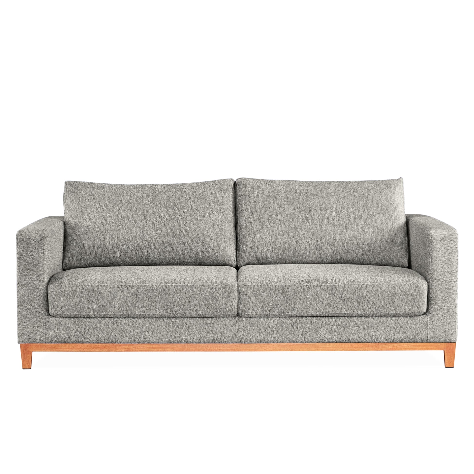 Emily 2 Seater Sofa Fabric Uplholstered Lounge Couch Light Grey - Cosy Abode