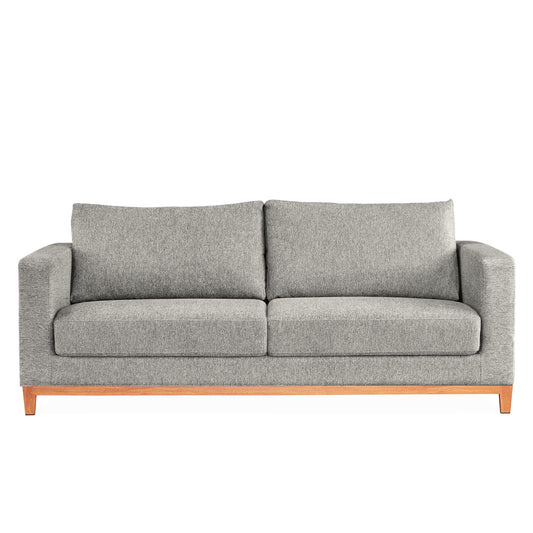 Emily 2 Seater Sofa Fabric Uplholstered Lounge Couch Light Grey - Cosy Abode