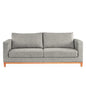 Emily 2 Seater Sofa Fabric Uplholstered Lounge Couch Light Grey - Cosy Abode