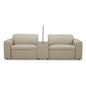 Hallie  2 Seater Genuine Leather Sofa Lounge Electric Powered Recliner Beige - Cosy Abode