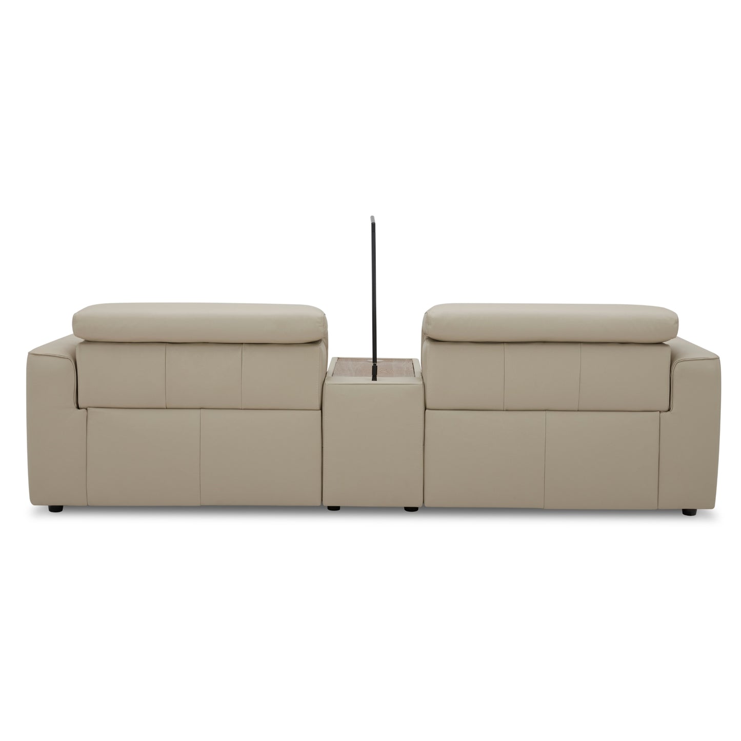 Hallie  2 Seater Genuine Leather Sofa Lounge Electric Powered Recliner Beige - Cosy Abode