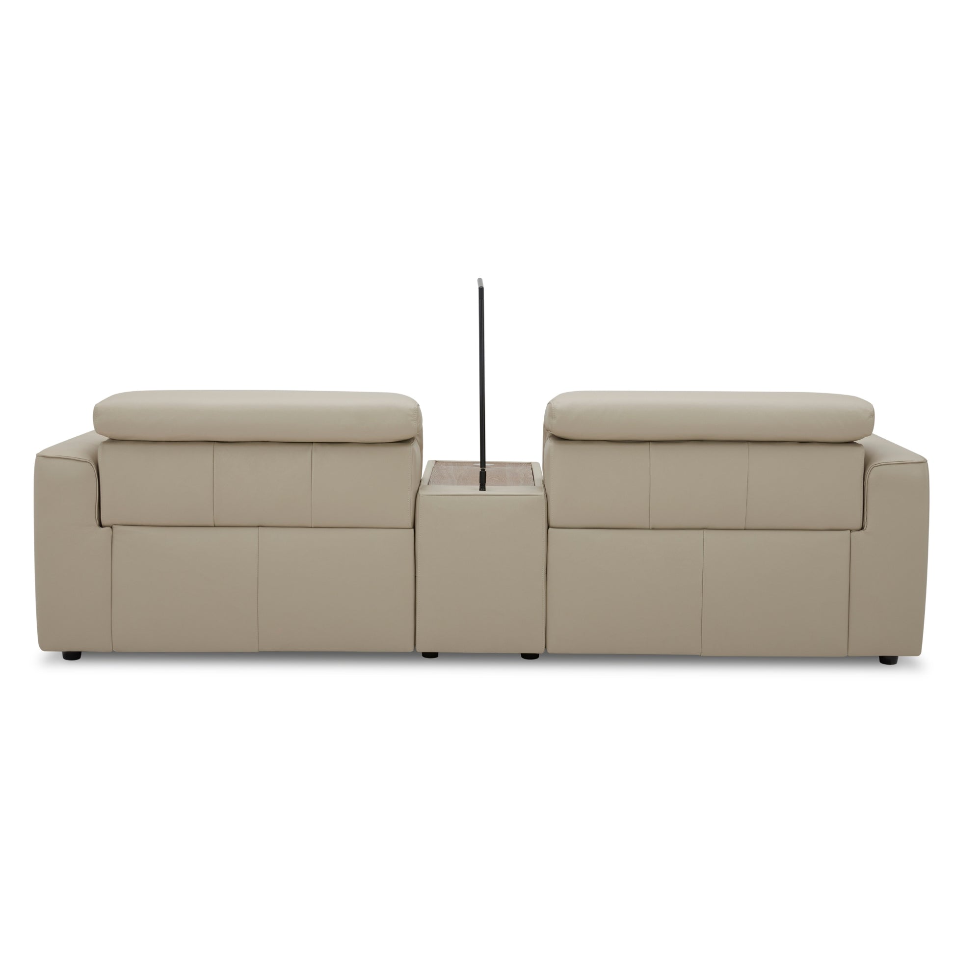 Hallie  2 Seater Genuine Leather Sofa Lounge Electric Powered Recliner Beige - Cosy Abode