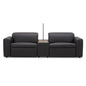 Hallie  2 Seater Genuine Leather Sofa Lounge Electric Powered Recliner Graphite - Cosy Abode