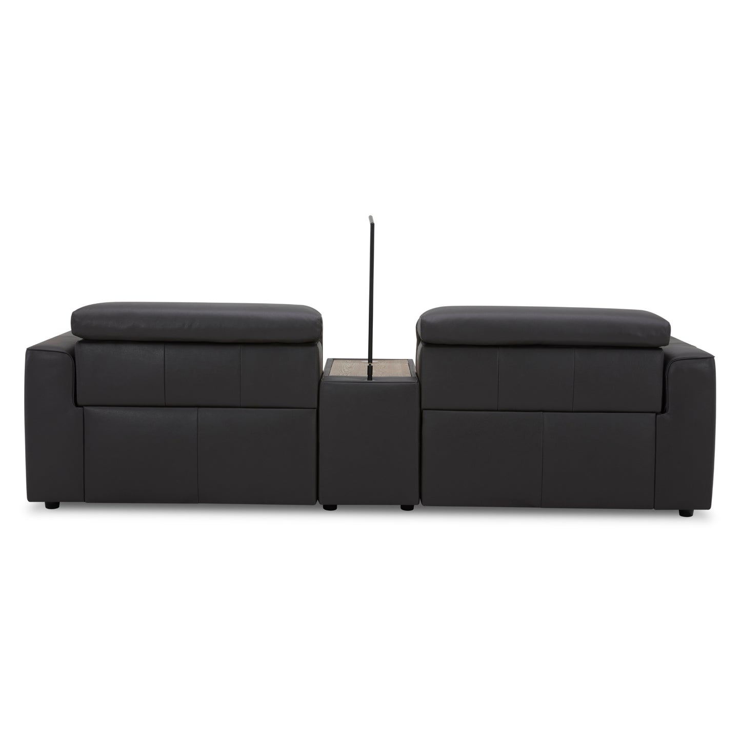 Hallie  2 Seater Genuine Leather Sofa Lounge Electric Powered Recliner Graphite - Cosy Abode