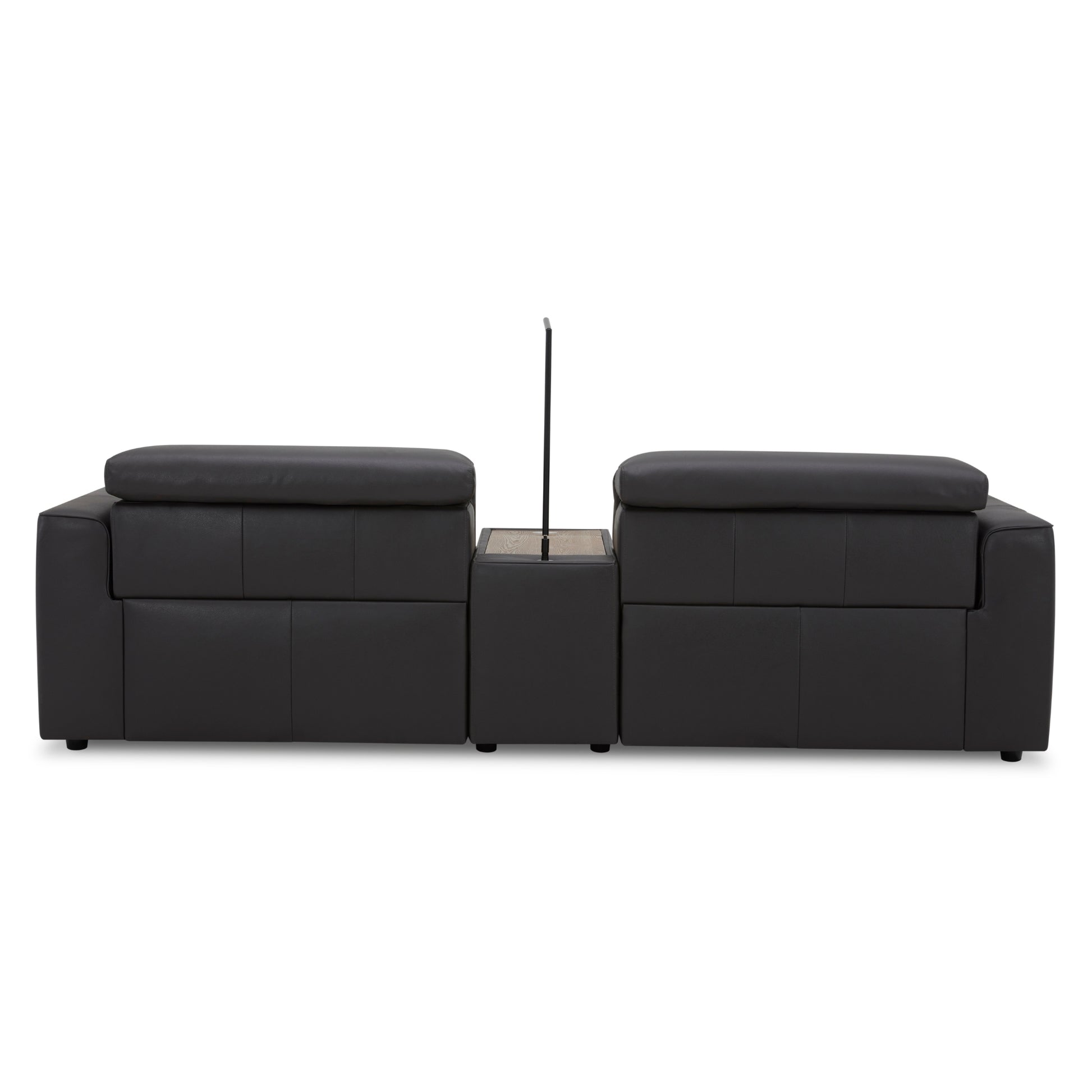 Hallie  2 Seater Genuine Leather Sofa Lounge Electric Powered Recliner Graphite - Cosy Abode