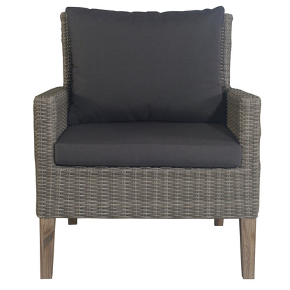 Byron 3pc Rattan Outdoor Sofa Set 2 Seater Wicker Lounge 2 Arm Chair - Cosy Abode