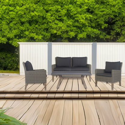 Byron Outdoor PolyCement Top Coffee Table Grey - Cosy Abode