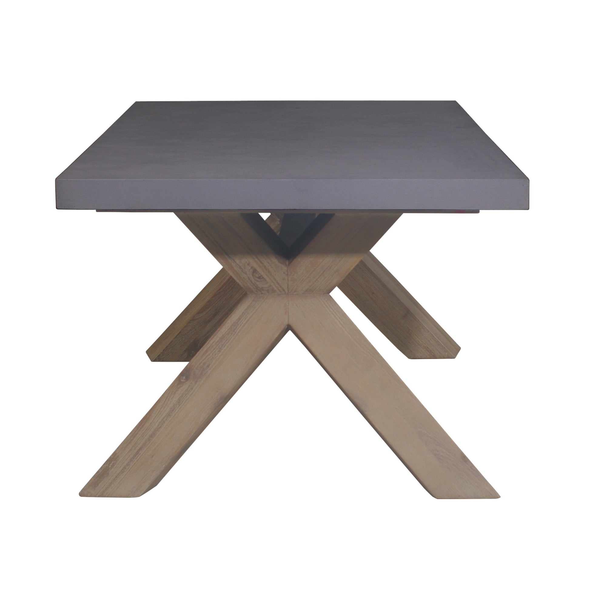 Byron Outdoor PolyCement Top Coffee Table Grey - Cosy Abode