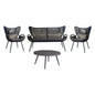 Cairns 4pc Outdoor Sofa Set with Cement Top Coffee Table - Cosy Abode