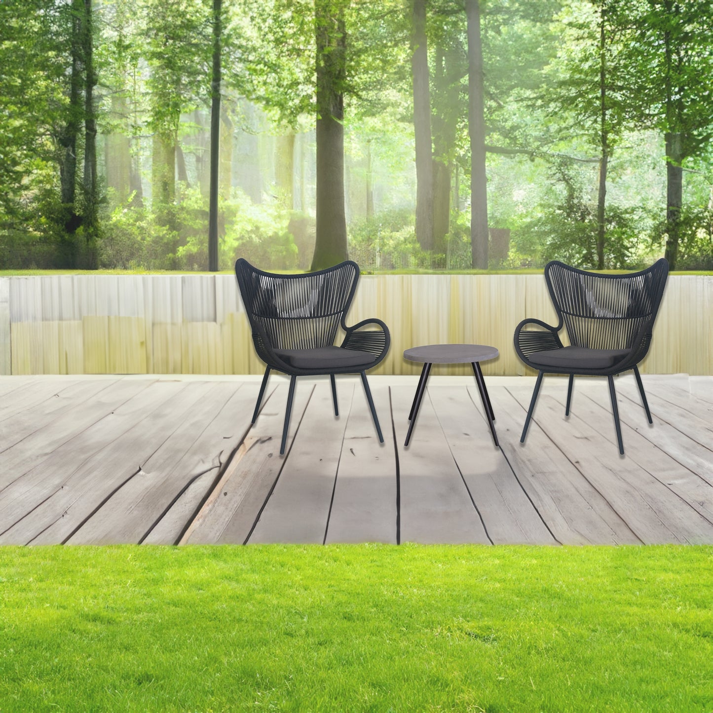 Cairns 3pc Outdoor Sofa Set Lounge 2 Chair - Cosy Abode