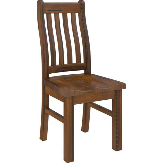 Umber Dining Chair Set of 2 Solid Pine Wood Home Dinner Furniture - Dark Brown - Cosy Abode