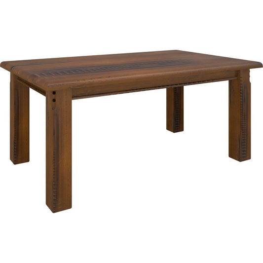 Umber 7pc Dining Set 180cm Table 6 Chair Solid Pine Wood Timber - Dark Brown - Cosy Abode
