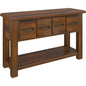 Umber Console Hallway Entry Table 136cm Solid Pine Timber Wood - Dark Brown - Cosy Abode