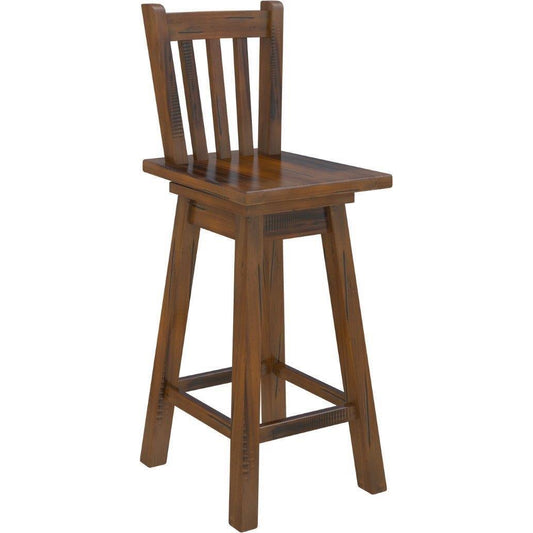 Umber Bar Stools Kitchen Stool Kitchen Counter Seat Solid Pine Wood - Dark Brown - Cosy Abode