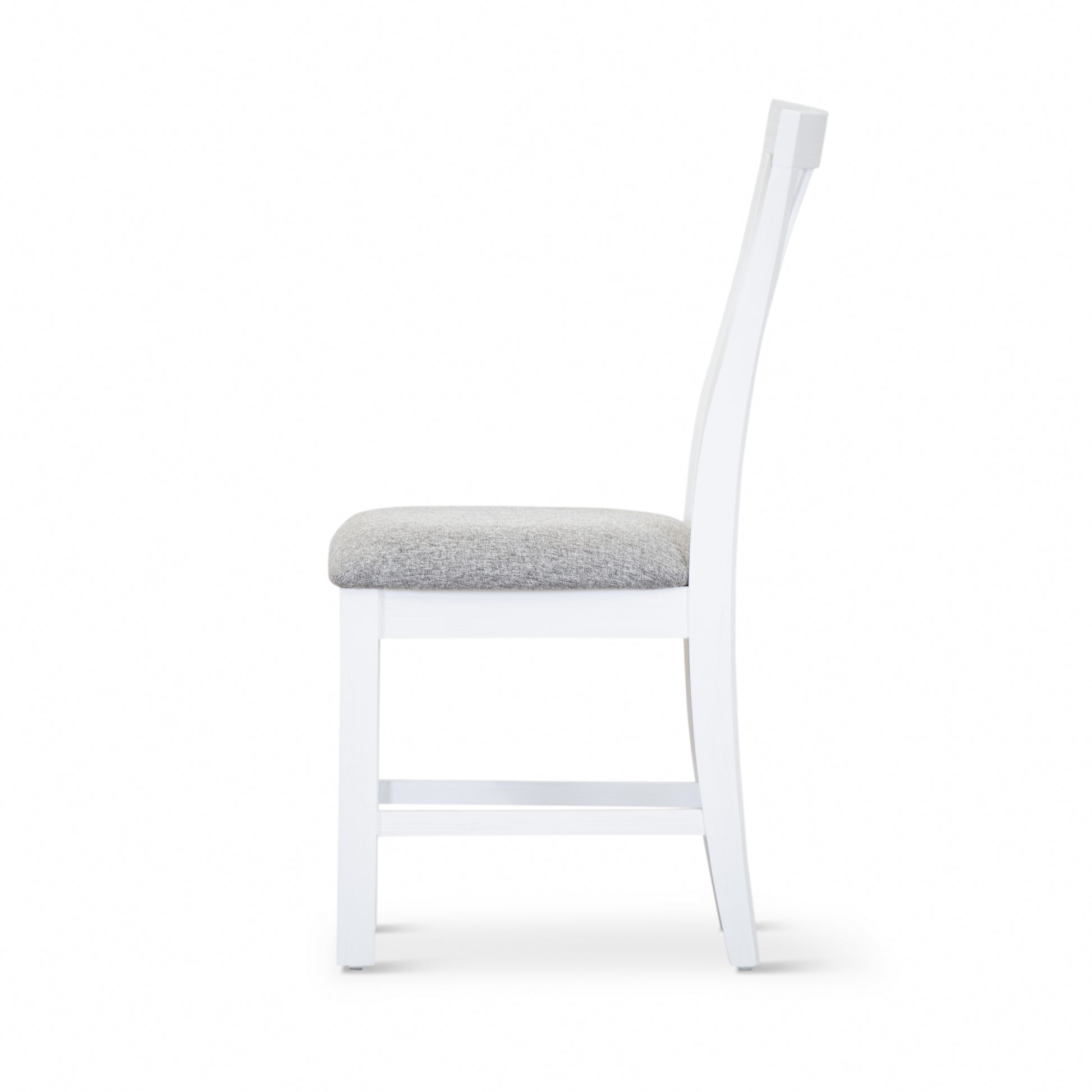 Laelia Dining Chair Set of 6 Solid Acacia Timber Wood Coastal Furniture - White - Cosy Abode