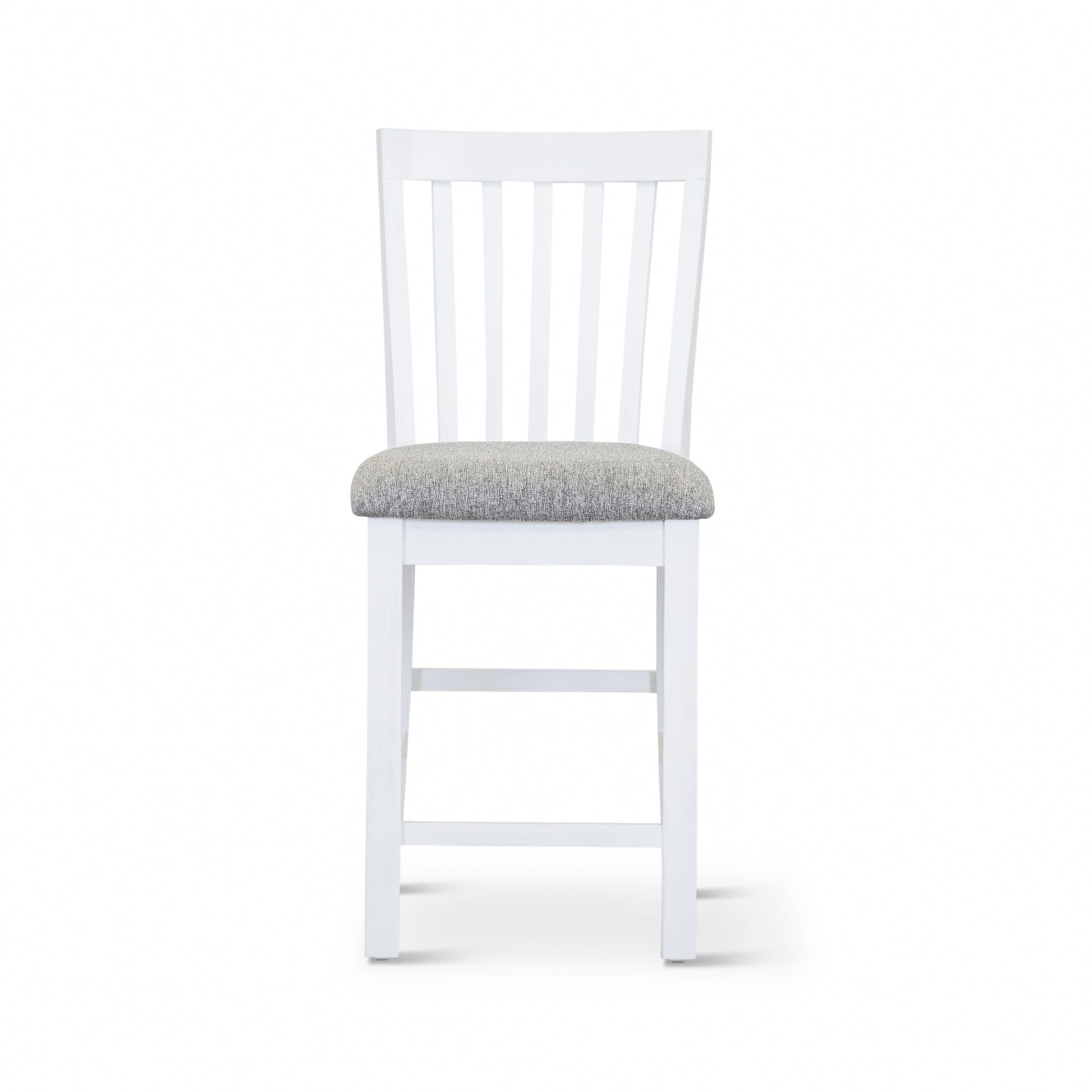 Laelia Tall Bar Chair Stool Set of 4 Solid Acacia Wood Coastal Furniture - White - Cosy Abode