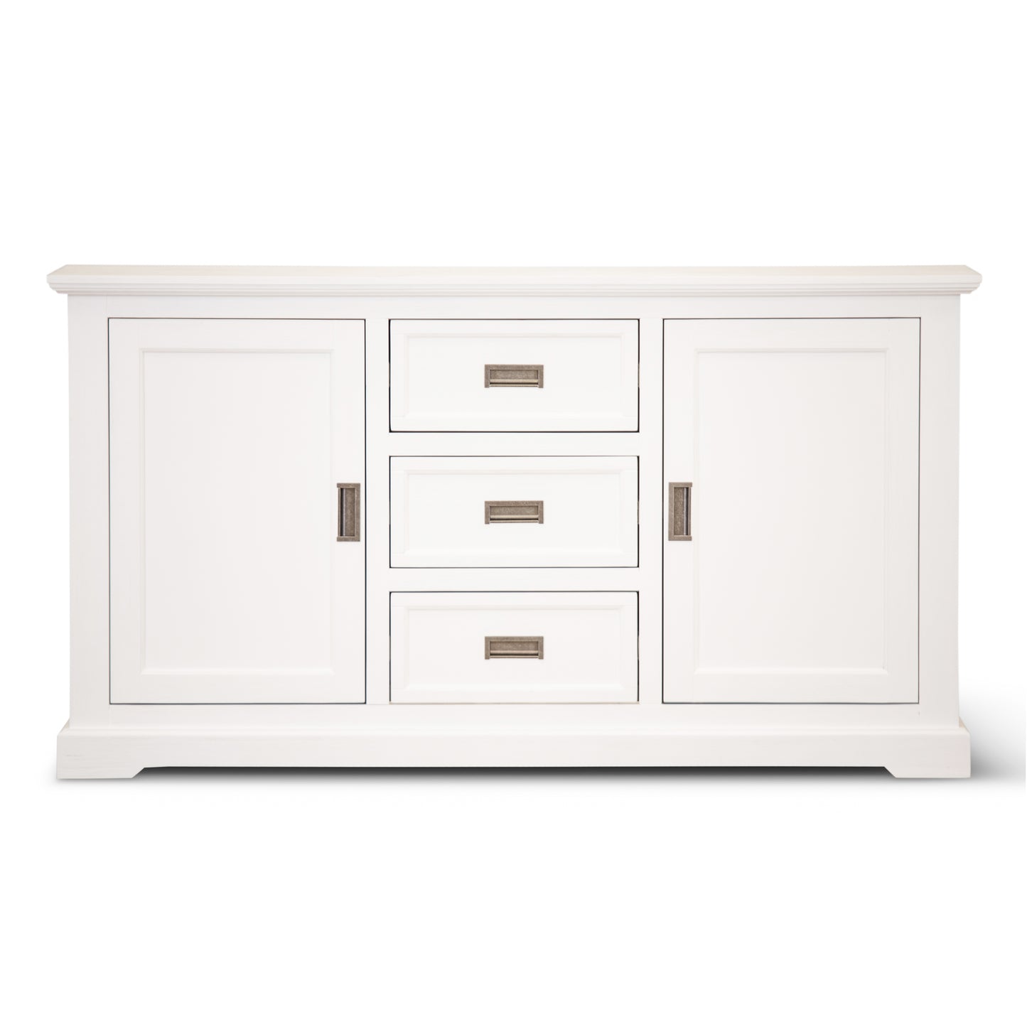 Laelia Buffet Table 166cm 2 Door 3 Drawer Acacia Wood Coastal Furniture -White - Cosy Abode