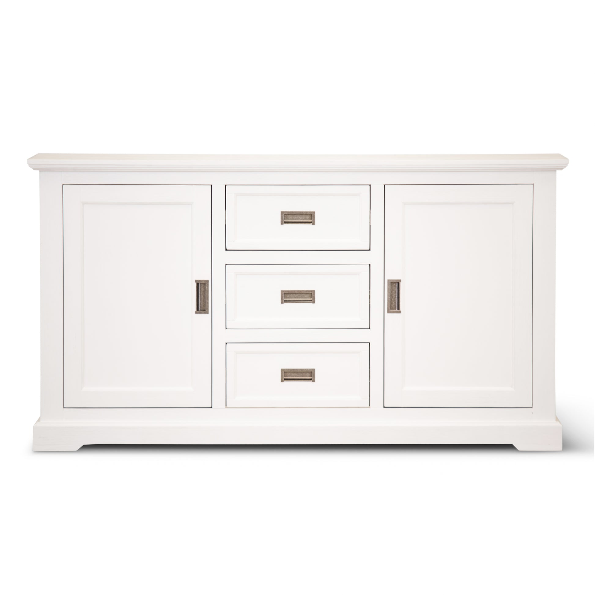 Laelia Buffet Table 166cm 2 Door 3 Drawer Acacia Wood Coastal Furniture -White - Cosy Abode
