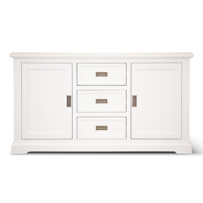 Laelia Buffet Table 166cm 2 Door 3 Drawer Acacia Wood Coastal Furniture -White - Cosy Abode