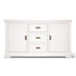 Laelia Buffet Table 166cm 2 Door 3 Drawer Acacia Wood Coastal Furniture -White - Cosy Abode