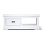 Laelia Coffee Table 120cm Solid Acacia Timber Wood Coastal Furniture - White - Cosy Abode