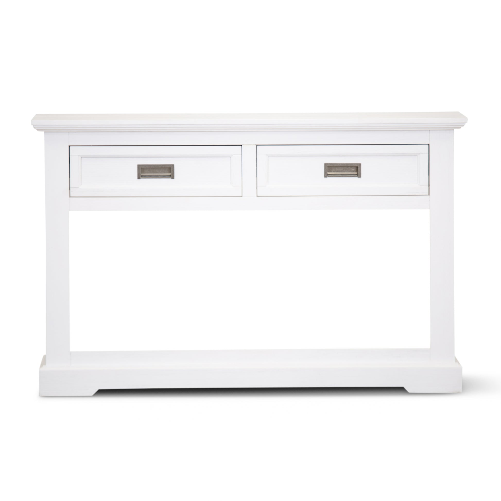 Laelia Console Hallway Entry Table 125cm Solid Acacia Timber Wood Coastal -White - Cosy Abode