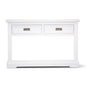 Laelia Console Hallway Entry Table 125cm Solid Acacia Timber Wood Coastal -White - Cosy Abode