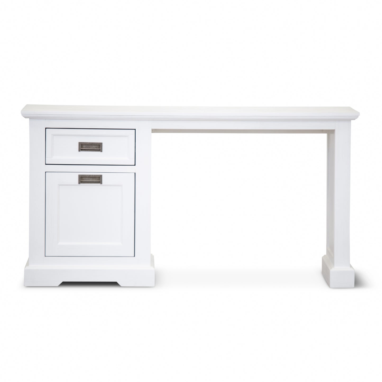 Laelia Study Computer Desk 150cm Office Executive Table Solid Acacia Wood -White - Cosy Abode