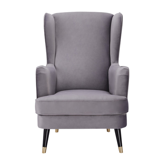 Vivian Accent Sofa Arm Chair Fabric Uplholstered Lounge Couch - Grey - Cosy Abode