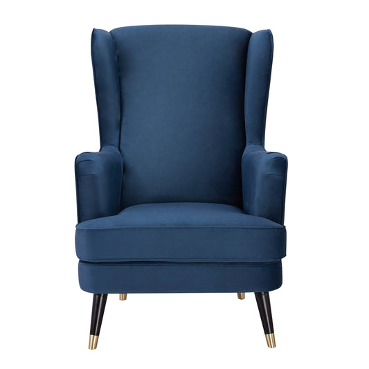 Vivian Accent Sofa Arm Chair Fabric Uplholstered Lounge Couch - Navy - Cosy Abode