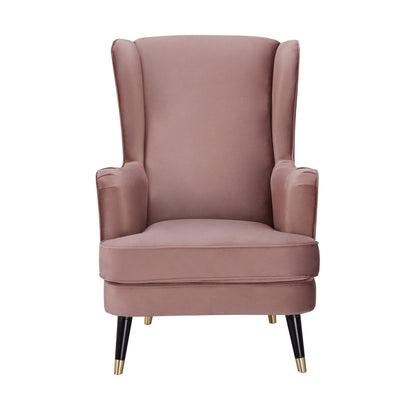 Vivian Accent Sofa Arm Chair Fabric Uplholstered Lounge Couch - Blush - Cosy Abode