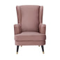 Vivian Accent Sofa Arm Chair Fabric Uplholstered Lounge Couch - Blush - Cosy Abode