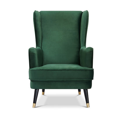 Vivian Accent Sofa Arm Chair Fabric Uplholstered Lounge Couch - Green - Cosy Abode