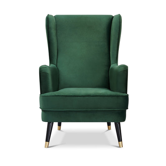 Vivian Accent Sofa Arm Chair Fabric Uplholstered Lounge Couch - Green - Cosy Abode