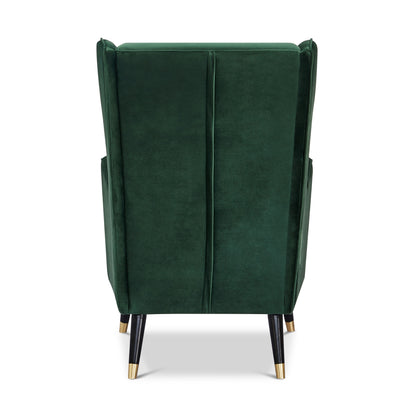 Vivian Accent Sofa Arm Chair Fabric Uplholstered Lounge Couch - Green - Cosy Abode