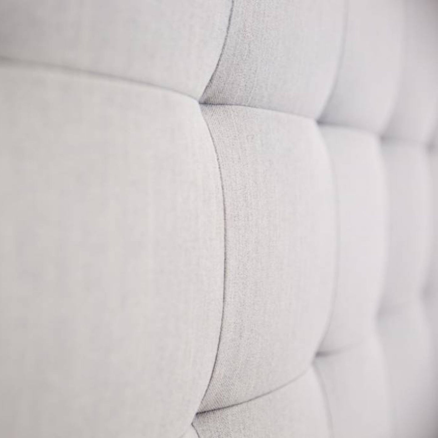 Volga King Single Bed Platform Frame Fabric Upholstered Mattress Base - Grey - Cosy Abode